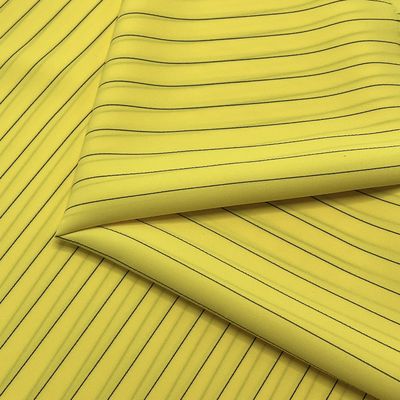 137 gm Tecido de seda composta SPH Amarelo Preto Elastico Tecido de seda listrado