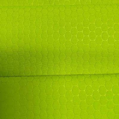 113gm Laminado Twill Pêssego Pele Veludo Cor Fluorescente 3D Embelezado Calças de Praia Tecido
